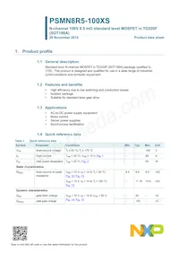 PSMN8R5-100XSQ Datasheet Pagina 2