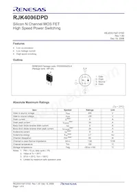 RJK4006DPD-00#J2 Datasheet Page 3