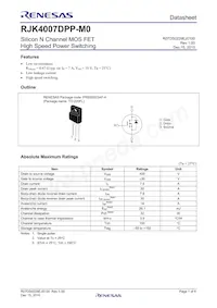 RJK4007DPP-M0#T2 Datasheet Cover