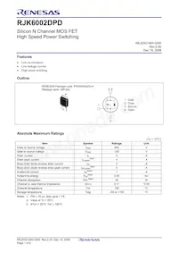 RJK6002DPD-00#J2 Datenblatt Cover