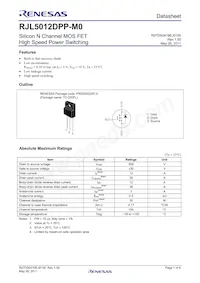 RJL5012DPP-M0#T2 Datasheet Cover