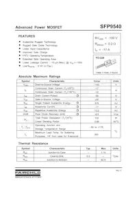 SFP9540 Datasheet Copertura