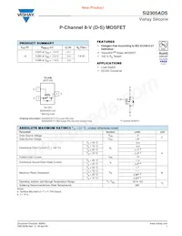 SI2305ADS-T1-E3 Datasheet Cover