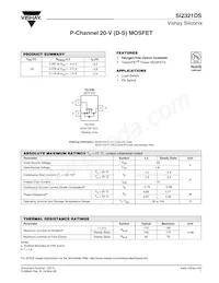 SI2321DS-T1-GE3 Datasheet Cover