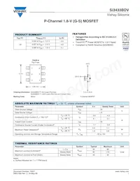 SI3433BDV-T1-GE3 Datasheet Cover