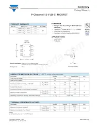 SI3473DV-T1-GE3 Datasheet Cover