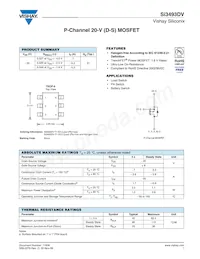 SI3493DV-T1-GE3 Datasheet Cover