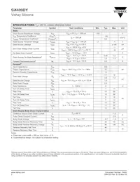 SI4409DY-T1-E3 Datasheet Page 2