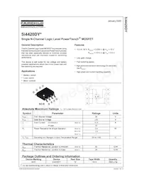 SI4420DY Datasheet Cover