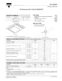 SI7156DP-T1-GE3 Datasheet Cover