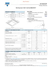 SI7454CDP-T1-GE3 Datasheet Cover