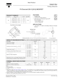 SIA411DJ-T1-GE3 Datasheet Cover