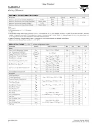 SIA850DJ-T1-GE3 Datasheet Page 2