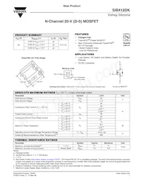 SIB412DK-T1-GE3 Datasheet Cover