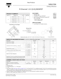 SIB417DK-T1-GE3 Datasheet Cover