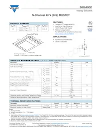SIR640DP-T1-GE3 Datasheet Cover