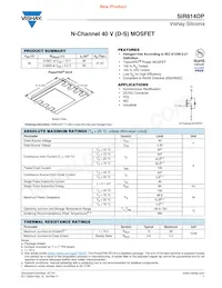 SIR814DP-T1-GE3 Datasheet Cover