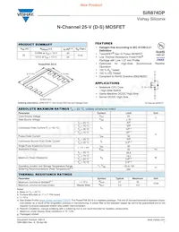 SIR874DP-T1-GE3 Datasheet Cover