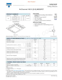 SIR876DP-T1-GE3 Datasheet Cover