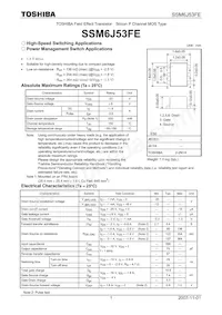 SSM6J53FE(TE85L Datasheet Cover