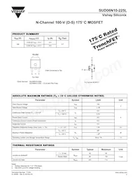 SUD06N10-225L-E3 Datasheet Cover