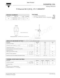 SUD08P06-155L-E3 Datasheet Cover