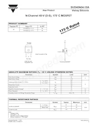 SUD40N04-10A-E3 Datasheet Cover