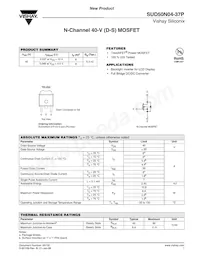 SUD50N04-37P-T4-E3 Datasheet Cover