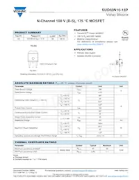 SUD50N10-18P-E3 Datasheet Cover