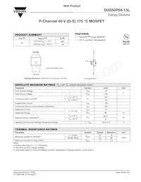 SUD50P04-13L-E3 Datasheet Cover