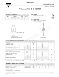 SUD50P04-40P-T4-E3 Datasheet Cover