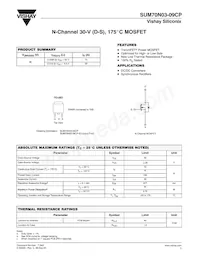 SUM70N03-09CP-E3 Datasheet Cover