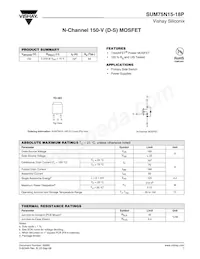 SUM75N15-18P-E3 Datasheet Cover