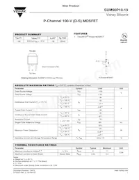 SUM90P10-19-E3 Datasheet Cover