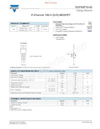 SUP40P10-43-GE3 Datasheet Cover