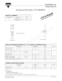 SUP45N03-13L-E3 Datasheet Cover