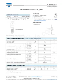 SUP53P06-20-GE3 Datasheet Cover