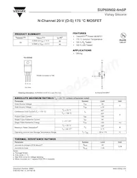 SUP60N02-4M5P-E3 Datasheet Cover