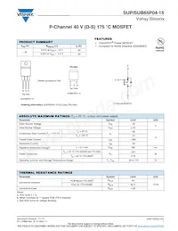 SUP65P04-15-E3 Datasheet Cover
