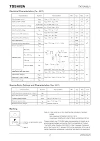 TK70D06J1(Q) Datasheet Pagina 2