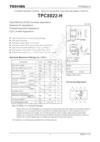 TPC8022-H(TE12LQ Datasheet Cover