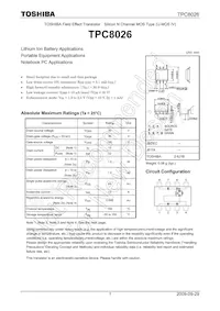 TPC8026(TE12L Datasheet Cover