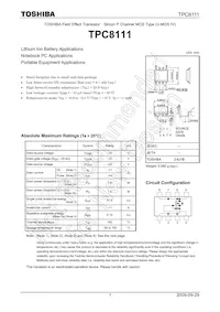 TPC8111(TE12L Datasheet Cover