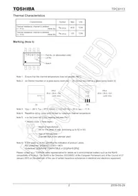 TPC8113(TE12L Datasheet Pagina 2