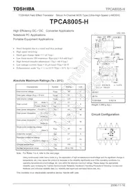 TPCA8005-H(TE12LQM Datasheet Cover