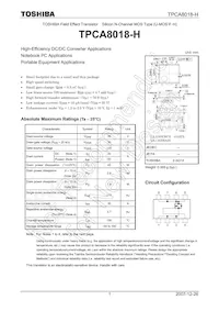 TPCA8018-H(TE12LQM Datasheet Cover