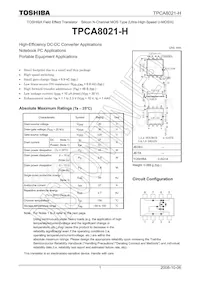 TPCA8021-H(TE12LQM Datasheet Cover