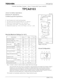 TPCA8103(TE12L Datasheet Cover