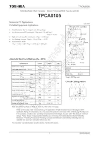 TPCA8105(TE12L Datasheet Copertura