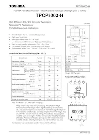 TPCP8003-H(TE85L Datasheet Cover